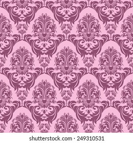 Seamless pink retro Wallpaper for design