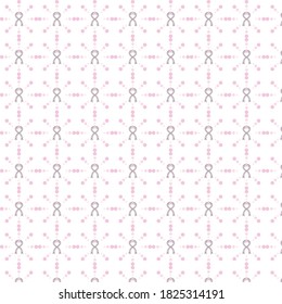 Patrón de cinta rosa sin brillo sobre fondo blanco. Antecedentes del mes de sensibilización sobre el cáncer de mama para folletos, pancartas o anuncios.