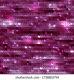 Seamless pink sequined texture - vector illustration eps10. Abstract mermaid decorated surface background. svg
