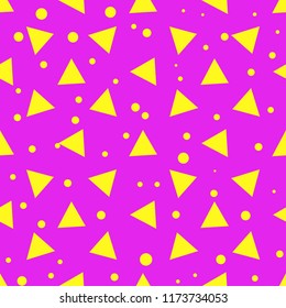 Seamless pink shape pattern vector