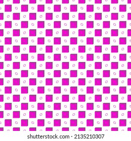 Seamless pink square pattern design on a white background
Suitable for destroying fabrics, textiles and wallpapers. (Vector)