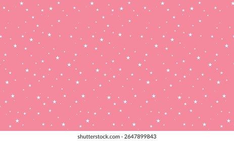 Seamless pink star pattern with white stars. Perfect for nursery backgrounds, baby shower invites, kids wallpapers, cute stationery, scrapbooking, and feminine celestial-themed designs.
