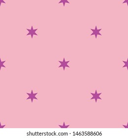 Seamless pink stars cool pattern  vector