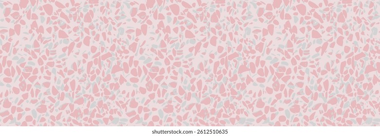Seamless pink terrazzo pattern with marble texture. Modern abstract vector design perfect for floor tile, stone surfaces, and stylish backgrounds