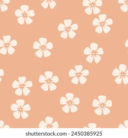 Seamless pink vintage Japanese textile kimono cherry blossoms stencil pattern vector