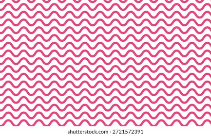 Padrão de linha ondulada rosa sem costura no fundo branco para design gráfico minimalista Papel de parede da Web e marca de impressão de têxteis