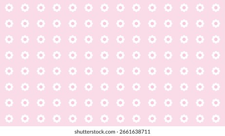 Vector de patrón floral rosa y blanco sin costuras. Fondo lindo y encantador para el Web, impresión y marca. Perfecto para la tela, papelería y textiles