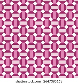 Patrón geométrico rosado y blanco inconsútil, diseño Abstractas moderno