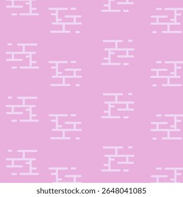 A seamless pink and white geometric pattern inspired by traditional Japanese aesthetics. The clean and balanced linework evokes a sense of simplicity and harmony, ideal for modern Japanese-themed 