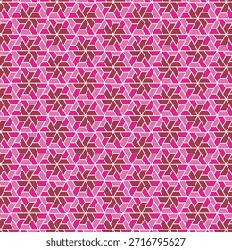 Seamless Pink and White Geometric Triangle Pattern. Minimalist Vector Repeating Background for Nursery, Textiles, and Modern Decor.