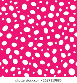  Naadloze roze en witte Polka Dot Pattern - Bold Abstract Naadloze Cirkel Design voor textiel, behang en digitale kunst achtergronden.