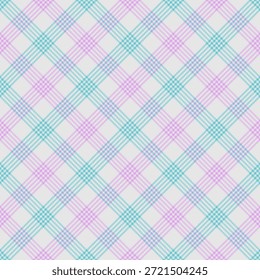 Padrão de verificação de cor azul, rosa uniforme. Desenho xadrez para impressões.Repetição do padrão.  Tecido tartan repetido.Vetor escocês fabriс.Ekose texture.Madras flannel.Checker line.Stripe gingham.
