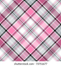 Seamless pink-gray-white cross gentle pattern (vector EPS 10)