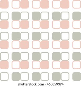 Seamless Pink-grey Round Square Pattern