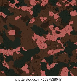 Seamless pinkish camouflage pattern vector