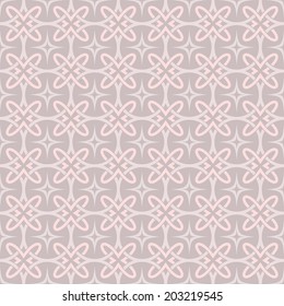 Seamless pinky beige abstract geometric vector wallpaper.