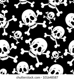 Seamless pirate theme background 1 - vector illustration.