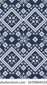 Seamless Pixel Art Fabric Pattern with Modern Geometric Design and Abstract Color Blocks for Contemporary Textile Projects and Digital Inspired Home Decor