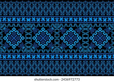 Seamless pixel art pattern. Aztec geometric vector background. Can be used in textile design, web design for making of clothes, accessories, decorative paper, backpack, wrapping, envelope, tile, etc.