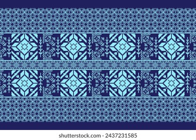 Seamless pixel art pattern. Aztec geometric vector background. Can be used in textile design, web design for making of clothes, accessories, decorative paper, backpack, wrapping, envelope, tile, etc.