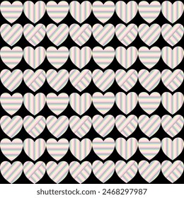 seamless   Pixel art pattern, Love concept. Design for wrapping paper, fabric  pattern, background, card, coupons, banner.