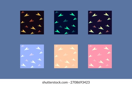 Padrão de arte de pixel contínuo de planos de papel