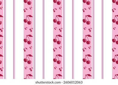 Seamless pixel cherry pattern, red, for printing carpets, fabrics and decoration.
