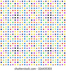 seamless pixel colorful pattern on white background