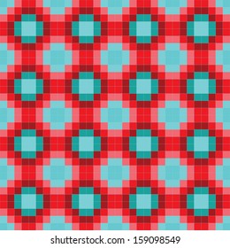 Seamless pixel cube pattern