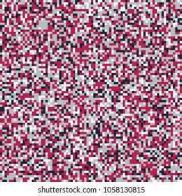 Seamless pixel digital red black and white elite camouflage pattern vector