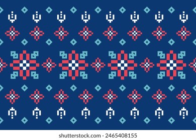 Seamless pixel fabric pattern new design