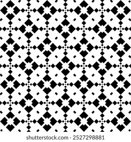 Seamless pixel geometric abstract design pattern. Used for design surfaces, fabrics and textiles.