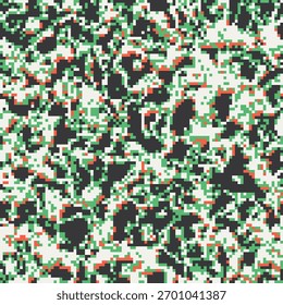 Padrão de vetor de lava de pixel sem costura inspirado em videogames retrô e estética de anime. O fogo líquido abstrato com texturas pontilhadas, ruidosas e grunge cria uma sensação nostálgica de 8 bits