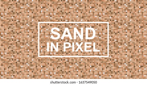 seamless pixel nature background - sand or desert resources for 8-bit game maker or pattern for digital military camouflage in future army uniform 
