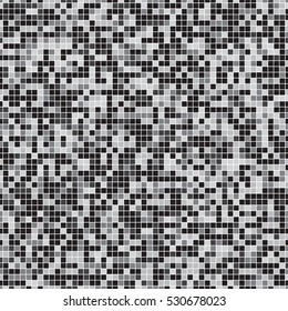 Seamless pixel pattern. Black and white pixel background. Vector illustration for your graphic design.