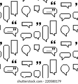 Seamless Pixel Speech Bubble Set