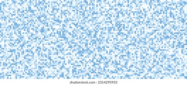 Seamless pixelated blue texture. Navy noise grain pattern. Sapphirine mosaic background. Light blue shades vector background