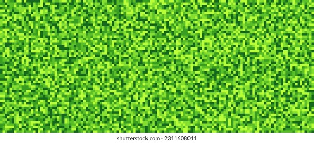 Seamless pixelated green texture. Verdant noise grain pattern. Virid mosaic background. Green shades glitter vector background. Greenish backdrop