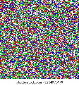 Textura de ruido de tv pixelada sin inconvenientes. Sonido de señal de televisión. Interferencias de pantalla y fallos. Grunge vector 