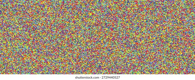 Señal de televisión en color de textura de ruido de TV pixelada sin costura
