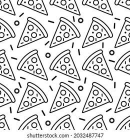 seamless pizza pattern for background, greeting card, packaging, texture, fabric pattern, wallpaper, pizza shop wall decoration