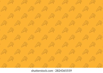 Seamless Pizza Slice Pattern Background.