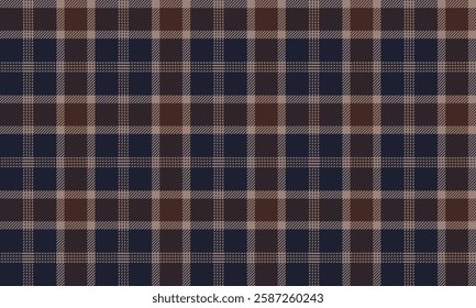 Seamless plaid, blue, cream, brown, suitable for designing clothes, pants and skirts with a distinctive and modern style, adding fashion to every outfit.