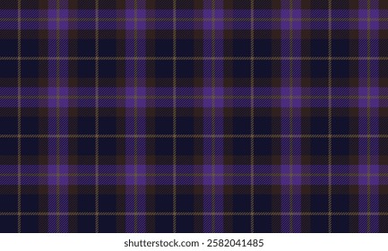 Seamless plaid, blue, purple, brown, yellow, outstanding with a perfect blend of colors, suitable for designing clothes, skirts, pants, creating a unique and bright style.