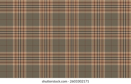 Seamless plaid, brown, beige, black, classic and elegant, suitable for designing clothes, skirts or pants, adding beauty and highlight to your dressing style.