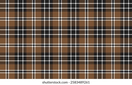 Seamless plaid, brown, black, white, designed to create clothes, skirts, pants. That gives a classic and modern feel, suitable for use in all occasions.