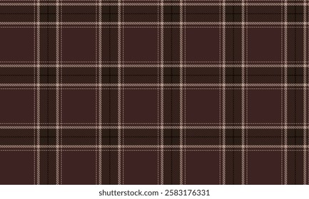 Seamless plaid, brown and cream, for clothing design such as skirts and pants, adding a striking and beautiful look to the clothes, suitable for use in all occasions.