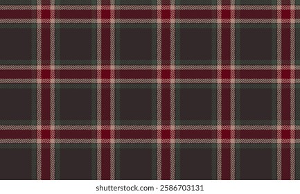 Seamless plaid, brown, green, cream, red, is a simple and elegant pattern that can be used to design clothes, skirts and pants perfectly.