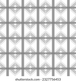 Seamless plaid check and absi pattern in black and white. Classic countryside fashion texture.