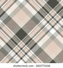 Seamless plaid check pattern. Allover fabric texture print. 